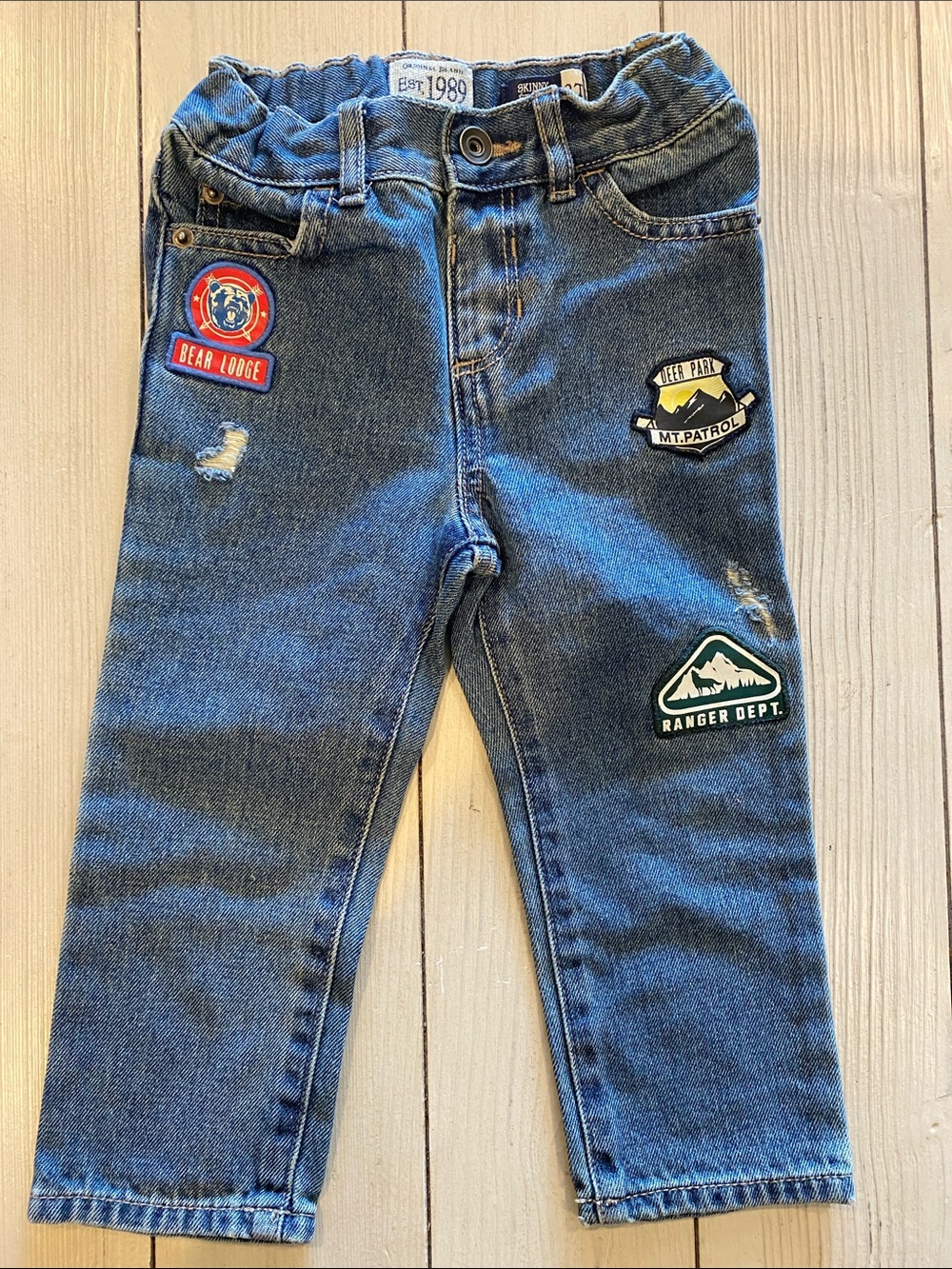 The Children's Place Blue Denim Jeans with Ranger & Bear Patches